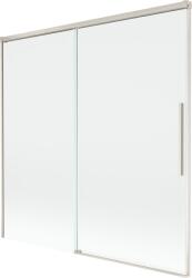 Mexen Rox, 2 szárnyú tolható fürdőszobai paraván, 160 x 150 cm, átlátszó, matt nikkel - 8C9-160-001-97-00 (8C9-160-001-97-00)