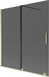 Mexen Velar kétszárnyú tolóajtós fürdőkád paraván 150 x 150 cm, grafit, arany matt - 896-150-000-41-55 (896-150-000-41-55)