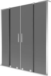 Mexen Velar L Duo kádparaván 2-szárnyú toló 160 x 150 cm, grafit, króm - 896-160-003-42-01 (896-160-003-42-01)