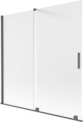 Mexen Velar 2-szárnyú toló kádparaván 160 x 150 cm, zúzmara, gun gray csiszolt - 896-160-000-31-66 (896-160-000-31-66)