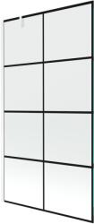 Mexen Next 1-szárnyas fürdőszobai válaszfal 100 x 150 cm, fekete rács, fehér - 895-100-000-00-77-20 (895-100-000-00-77-20)