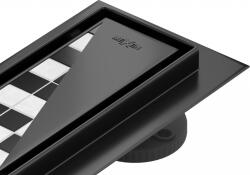 Mexen Flat M13 vonalmenti lefolyó 2 az 1-ben 100 cm, fekete - 1710100-15 (1710100-15)