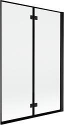 Mexen Mist kétszárnyú jobboldali fürdőszobai paraván 120 x 150 cm, fekete keret, fekete - 8A9-120-002-70-70-P (8A9-120-002-70-70-P)