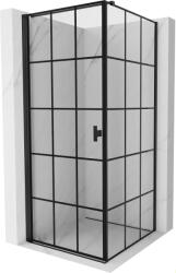 Mexen Mist-B sarokkabin balra nyíló 90 x 90 cm, fekete rácsos, fekete - 8A2T-090-090-70-77-L (8A2T-090-090-70-77-L)