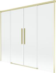 Mexen Rox 2-szárnyú toló kádparaván 170 x 150 cm, átlátszó, arany kefélt - 8C9-170-002-55-00 (8C9-170-002-55-00)