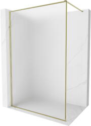 Mexen Kioto-XF zuhanyfal Walk-in kerettel 140 x 202 cm, 10 mm-es homokfúvott üveg, arany - 800-140-104-50-30-X (800-140-104-50-30-X)