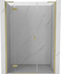 Mexen Mist-H L nyíló balos zuhanyajtó 160 cm, átlátszó, arany szálcsiszolt - 8A5L-160-001-55-00-L (8A5L-160-001-55-00-L)