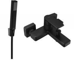 Mexen Mino R77 kád csaptelep zuhanyzó készlettel, fekete - 7243R77-70 (7243R77-70)