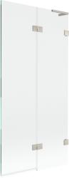 Mexen Lunar L kádparaván, 2-részes, jobbos, 90 x 150 cm, átlátszó, matt nikkel - 897L-090-100-97-00-P (897L-090-100-97-00-P)