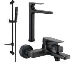 Mexen Lynx DF72 fürdőkád készlet, fekete - 745913DF72-70 (745913DF72-70)