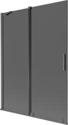 Mexen Velar kétszárnyú csúszó zuhanyfal 130 x 150 cm, grafit, gun gray kefe - 896-130-000-41-66 (896-130-000-41-66)