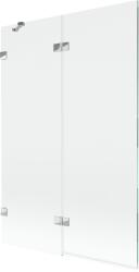 Mexen Lunar kétszárnyú bal oldali kádparaván 120 x 150 cm, átlátszó, króm - 897-120-100-01-00-L (897-120-100-01-00-L)