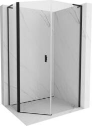 Mexen Mist L aszimmetrikus, ötszögletű zuhanykabin, 80 x 90 cm, átlátszó, fekete - 8A8L-080-090-70-00 (8A8L-080-090-70-00)
