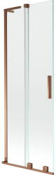 Mexen Velar L fürdőkádparaván 2-szárnyú toló 75 x 150 cm, átlátszó, rózsaarany - 896-075-003-01-60 (896-075-003-01-60)