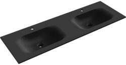 Mexen Vela beépített dupla mosdó 141 x 46, 5 cm, fekete matt - 25231471D (25231471D)