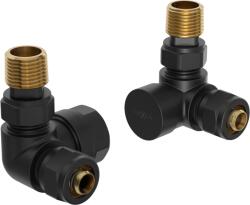 Mexen Uni-Term fekete radiátorszelepek, tengelyirányú - W903-000-70 (W903-000-70)