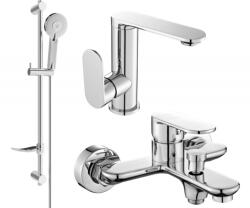 Mexen Milo DF40 kád csaptelep szett, króm - 713053DF40-00 (713053DF40-00)