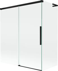 Mexen Rox L kétszárnyú, 140 + 70 x 150 cm-es átlátszó, fekete, tolózuhany fal - 8C9L-140-070-70-00 (8C9L-140-070-70-00)