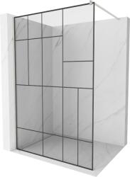 Mexen Kioto walk-in zuhanyfal 130 x 200 cm, fekete mintás 8 mm, csiszolt nikkel - 800-130-101-97-78 (800-130-101-97-78)