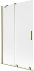 Mexen Velar kádparaván, 2-szárnyú tolóajtó, 110 x 150 cm, fagyott, arany szálcsiszolt - 896-110-000-31-55 (896-110-000-31-55)