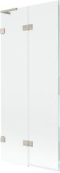 Mexen Lunar L kádparaván 2-szárnyas bal 80 x 150 cm, átlátszó, kefélt nikkel - 897L-080-100-97-00-L (897L-080-100-97-00-L)