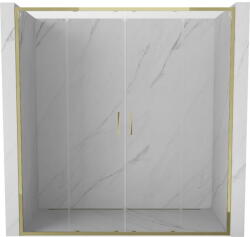 Mexen Exo dupla tolóajtós zuhanyajtó 180 cm, átlátszó, arany - 8152-180-000-50-00 (8152-180-000-50-00)