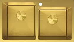 Mexen Xorin 2-medencés acél mosogató 780 x 450 mm, arany HC - 6441782000-55HC (6441782000-55HC)