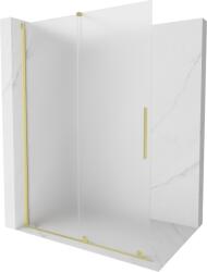 Mexen Velar toló zuhanyfal Walk-in 140 x 200 cm, 8 mm fagyott, arany kefe - 871-140-000-33-55 (871-140-000-33-55)