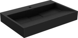 Mexen Ava pultra helyezhető mosdó konglomerátumból 1/O 70 x 46 cm, fekete - 23017071 (23017071)