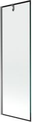 Mexen Next 1-szárnyú kádparaván, 60 x 150 cm, fekete keret, gun metal - 895-060-000-00-70-95 (895-060-000-00-70-95)