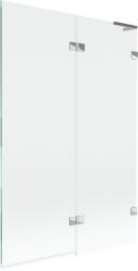 Mexen Lunar L kádparaván kétszárnyú jobbos 120 x 150 cm, átlátszó, króm - 897L-120-100-01-00-P (897L-120-100-01-00-P)