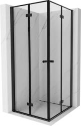 Mexen Mist-F Duo összecsukható zuhanykabin 85 x 85 cm, fekete keret, fekete - 8A6-085L-085P-70-70 (8A6-085L-085P-70-70)