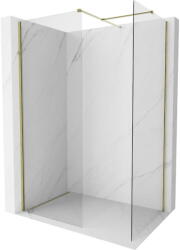 Mexen Kioto-X zuhanyfal Walk-in 130 x 80 cm, átlátszó 10 mm, arany - 800-130-202-50-00-080-X (800-130-202-50-00-080-X)