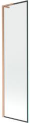Mexen Next L egy paneles fürdőszobai paraván 50 x 150 cm, fekete keret, polírozott réz - 895-050-000-03-70-65 (895-050-000-03-70-65)