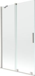 Mexen Velar kádparaván 2-szárnyú tolóajtós 110 x 150 cm, átlátszó, csiszolt nikkel - 896-110-000-01-97 (896-110-000-01-97)