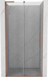 Mexen Velar L tolóajtó zuhanykabin 110 cm, átlátszó, szálcsiszolt réz - 871-110-003-01-65 (871-110-003-01-65)