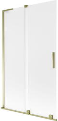 Mexen Velar L fürdőkádparaván, 2 szárnyú, toló, 110 x 150 cm, fagyott, arany - 896-110-003-31-50 (896-110-003-31-50)