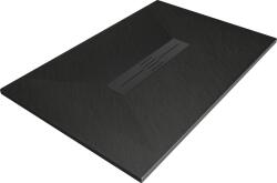 Mexen Toro SMC téglalap alakú zuhanytálca 120 x 80 cm, fekete, fekete takaró - 43708012-B (43708012-B)