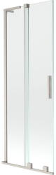 Mexen Velar L kétrészes tolható fürdőkádparaván 75 x 150 cm, átlátszó, csiszolt nikkel - 896-075-003-01-97 (896-075-003-01-97)