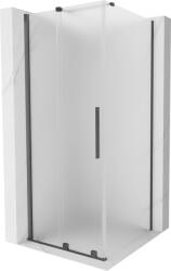 Mexen Velar toló zuhanykabin 90 x 90 cm, homályos, gun gray kefélt - 871-090-090-31-66 (871-090-090-31-66)