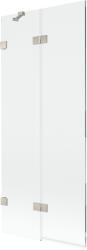 Mexen Lunar balos paraván 2-szárnyú bal 80 x 150 cm, átlátszó, csiszolt nikkel - 897-080-100-97-00-L (897-080-100-97-00-L)