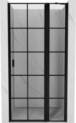 Mexen Mist jobbra nyíló zuhanyajtó, 70 cm, fekete rács, fekete - 8A4-070-000-70-77-P (8A4-070-000-70-77-P)