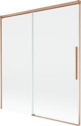 Mexen Rox 2-szárnyú, toló kádparaván 150 x 150 cm, átlátszó, szálcsiszolt réz - 8C9-150-001-65-00 (8C9-150-001-65-00)