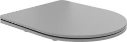 Mexen lassan lecsukódó slim wc-ülőke, duroplast, világos szürke matt - 39740061 (39740061)