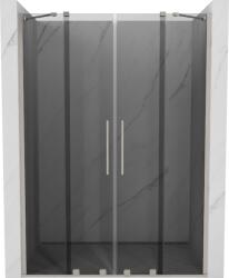 Mexen Velar Duo tolóajtós zuhanykabin 160 cm, grafit, csiszolt nikkel - 871-160-000-42-97 (871-160-000-42-97)