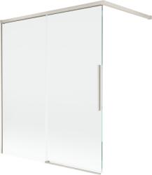 Mexen Rox 2-szárnyú toló zuhanyfal 140 x 150 cm, átlátszó, kefélt nikkel - 8C9-140-003-97-00 (8C9-140-003-97-00)