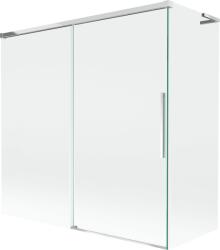 Mexen Rox L, 2-szárnyas, 160 + 70 x 150 cm-es, átlátszó, króm kádparaván - 8C9L-160-070-01-00 (8C9L-160-070-01-00)