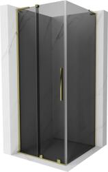 Mexen Velar L tolóajtós zuhanykabin 100 x 100 cm, grafit, arany - 871-100-100-43-50 (871-100-100-43-50)