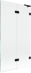 Mexen Lunar L kádparaván 2-szárnyú jobb 100 x 150 cm, átlátszó, fekete - 897L-100-100-70-00-P (897L-100-100-70-00-P)
