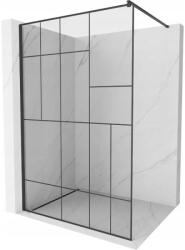 Mexen Kioto Walk-in zuhanyfal 80 x 200 cm, fekete minta 8 mm, fekete - 800-080-101-70-78 (800-080-101-70-78)